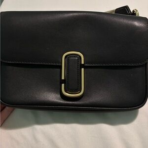 Marc Jacobs Black Crossbody Bag with Gold Accent